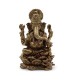 Brass Miniature Gods - Ganesha (22gms)  - 37mm - immagine 3