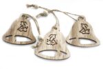 Pack of 3 Christmas Wooden Craft Decoration - Bell - immagine 4