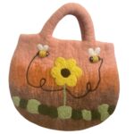 Sun Flower & Bees Felted Bag - 35x27cm - immagine 2