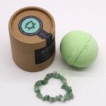 Green Aventurine Gem Bracelet Bath Bomb - immagine 2
