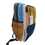 Large Boxy Hemp Backpack - Teal & Tumeric - immagine 2