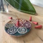 Soapstone Disc Incense Holder 10cm - Seven Chakra - immagine 5