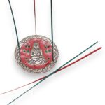 Buddha Red Decor Incense Holder 10cm - immagine 3