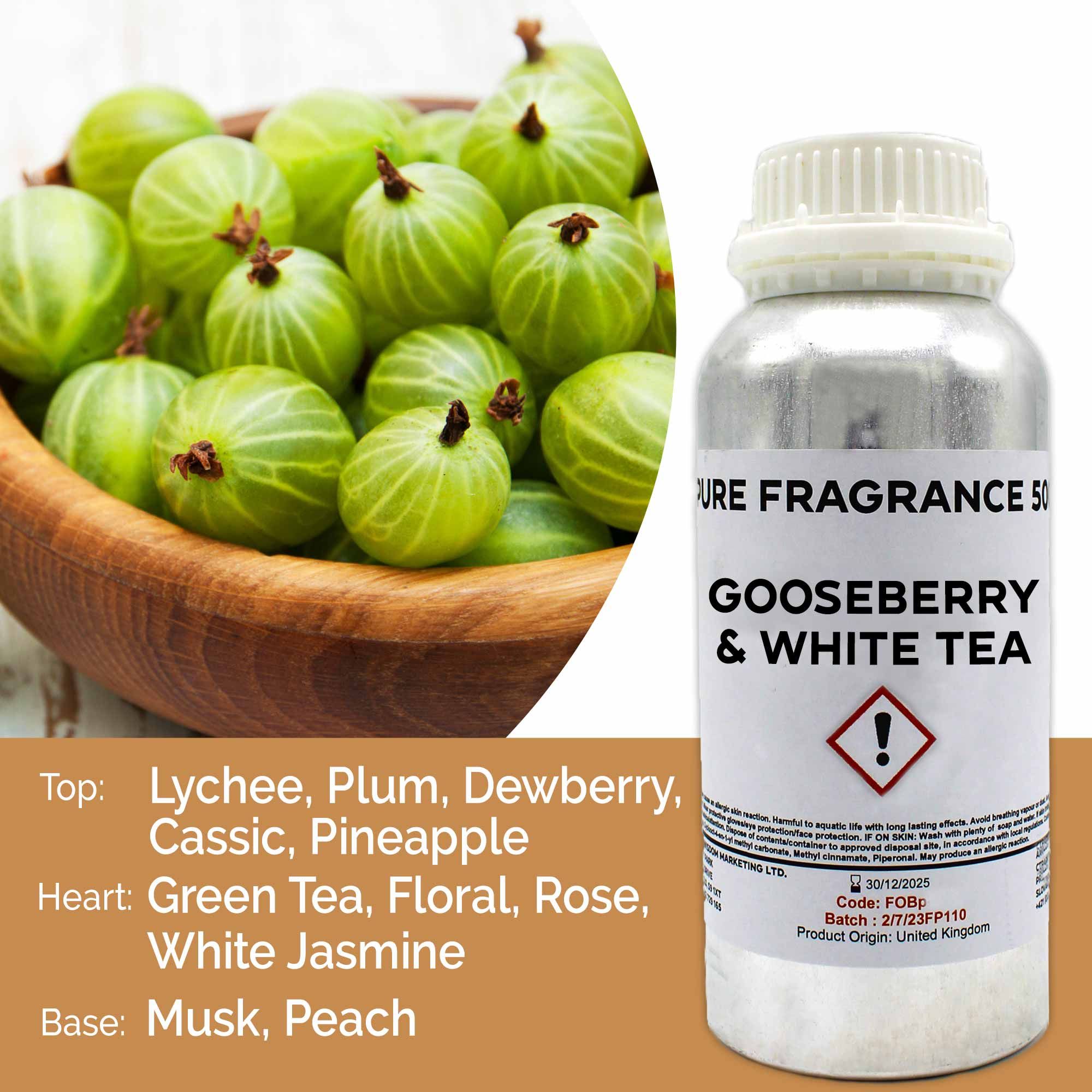bG9jYWw6Ly9tZWRpYS8xUC84RC82MFIzMEMxRzc0VzM4RDFQLzNjYzg2MTU5LmpwZWc.jpg Gooseberry & White Tea Pure Fragrance Oil - 500ml - immagine 1