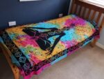 Single Cotton Bedspread + Wall Hanging - Chakra Buddha 130cm x 200cm - immagine 4