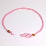 Crystal Gemstone Necklace Cord 45cm/18inch - Pink - immagine 2