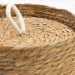 Seagrass & Cotton Round Baskets with Lids - Natural - Set of 3 - immagine 7