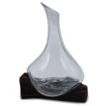 Molten Glass Mini Decanter on Wood 20cm - immagine 6