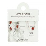 Nymph Spirit Gemstone Ring Set - Love & Flame - immagine 2