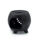 Squat Pot Oil Burner Flower Burst - Matt Black - immagine 2