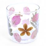 Natural Floral Glass - Straight Candle Holder - Primavera -  (8x8cm) - immagine 8