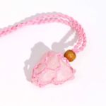 Crystal Gemstone Necklace Cord 45cm/18inch - Pink - immagine 3