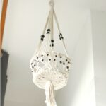 Macrame Pot Holder - Lrg Single Beaded - immagine 3
