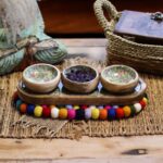 Felt Ball Oval Centre Mat - 38x18cm Multi Colour