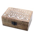 White Washed Wooden Box - 6x4 Slavic Design - immagine 3