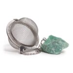 Raw Crystal Gemstone Tea Strainer - Green Aventurine - immagine 5