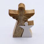 Mango Wood Angel in Angel - White Enamel - immagine 2