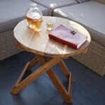 Round Folding Coffee Table - 50x50cm - immagine 6