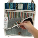 Hemp Laptop Messenger Bag - Curves - immagine 2