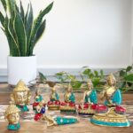 Brass Buddha Figure - Blessing - 7.5cm - immagine 2