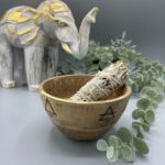 Wooden Smudge and Ritual Offerings Bowl - Four Elements - 12x7cm - immagine 2