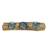 Molton Glass Flat Triple Candle Holder on Wood - immagine 4