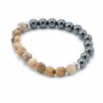 Faceted Gemstone Bracelet - Magnetic Picture Jasper - immagine 2
