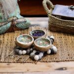 Felt Ball Star Centre Mat -  Multi Grey Colour