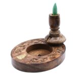 Sm Mango Wood Backflow Burner - Brass Buddha - immagine 2