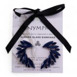 Royal Blue - Vintage Glass - Angel Wings - Earrings - immagine 4