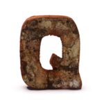 Rustic Bark Letter   - "Q"  - 7cm