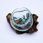 Molten Glass Wavy Bowl on Wood 18cm - immagine 5