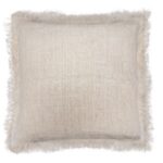 1x Linen Cushion 45x45cm with fringe