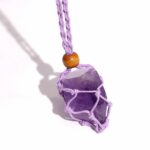 Crystal Gemstone Necklace Cord 45cm/18inch - Purple - immagine 3