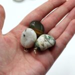 Mixed Silver Plated Crystal Tumbled Stone Pendants - immagine 2