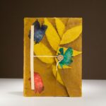 Lokta Bold Floral Notebook – Large (21x15cm) – 45 Leaves – Includes Bookmark – Olive - immagine 4