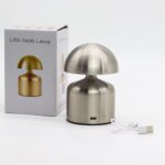 Touch Lamp - Dome Mushroom Silver - USB (C) - Rechargable  (400 Watt) - immagine 3