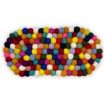 Felt Ball Oval Centre Mat - 38x18cm Multi Colour - immagine 2