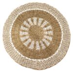 Round Seagrass White & Tan - Inner Sun - 1m