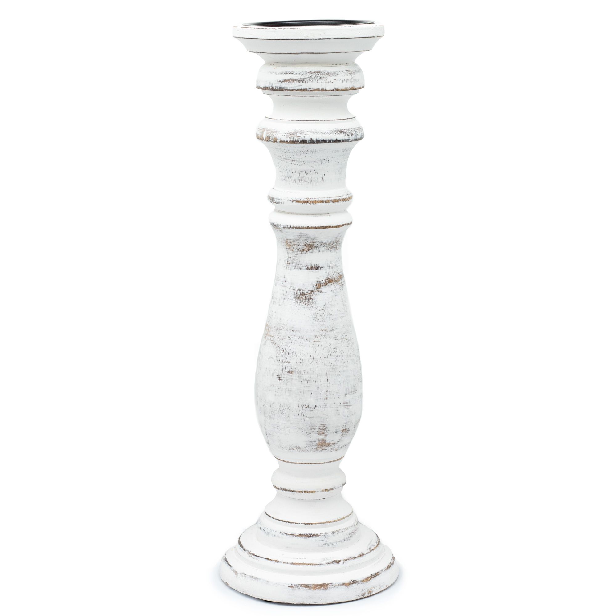 bG9jYWw6Ly9tZWRpYS8xUy8wRS82MFIzMEMxRzZXVDMwRTFTLzdiYTgyNTUyLmpwZWc.jpg Classic Candle Stand - Whitewash - 37x10cm - Large - immagine 1
