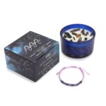 Zodiac Crystal Candle with Gemstone Bracelet - Aquarious - immagine 2