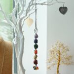 Hanging Chakra Stone  Pendant - Seven Chakra Chips - immagine 2