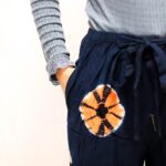 Japanese Style Lounge Pants - Blue & Orange - L - immagine 5