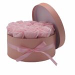 Soap Flower Gift Bouquet - 14 Pink Roses - Round - immagine 4