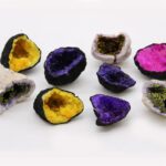 Coloured Calsite Geodes - Black Rock - Blue - immagine 4
