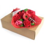 Boxed Hand Soap Flower Bouquet - Red - immagine 4