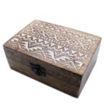 White Washed Wooden Box - 6x4 Slavic Design - immagine 2