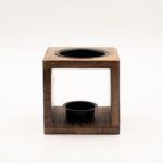 Square Mango Wood Oil Burner  - Elephant - immagine 3
