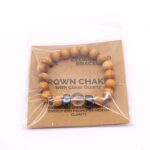 Cedarwood Crown Chakra Bangle with Clear Quartz - immagine 4