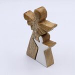 Mango Wood Angel in Angel - White Enamel - immagine 4